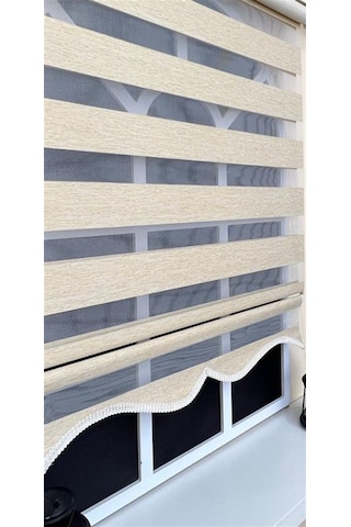 Zebra Stor Perde Sütlü Kahve Alüminyum Kasa Stb-400-v03