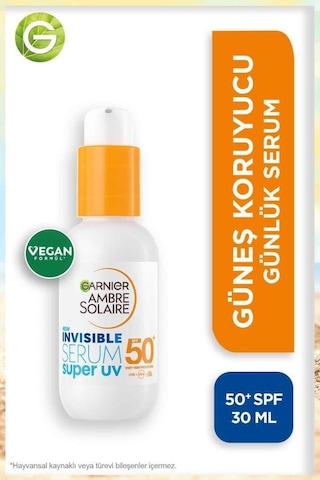 Garnier Ambre Solaire Invisible Super Uv Günlük Güneş Koruyucu Serum 30 ML