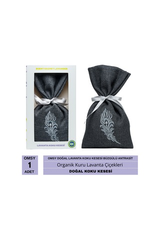 Omsy Doğal Lavanta Koku Kesesi Büzgülü Antrasit 1 Adet