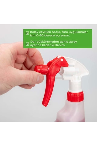 Ep01 Flex Canyon Başlıklı Kimyasal Dayanımlı Ölçekli El Tipi Sprey Şişe 1 Litre - Nbr 1 Adet