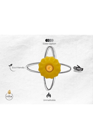 Fener Mum Petek Krem Kavun Kokulu Dekoratif Mum