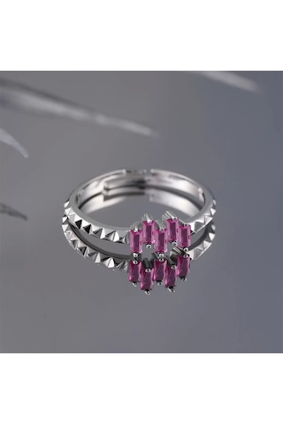 Ayarlanabilir Gümüş Baget Yüzük Silver 925 Ayar Ipy527