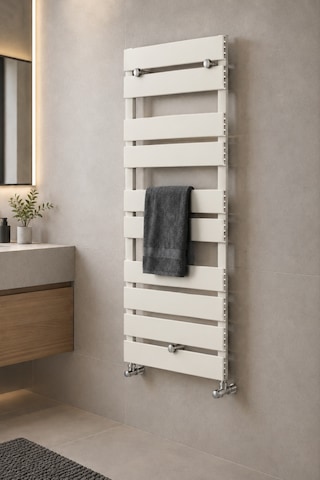 Hestia Bath Alüminyum Havlupan 490 X 1200 Beyaz Renk Aks:460