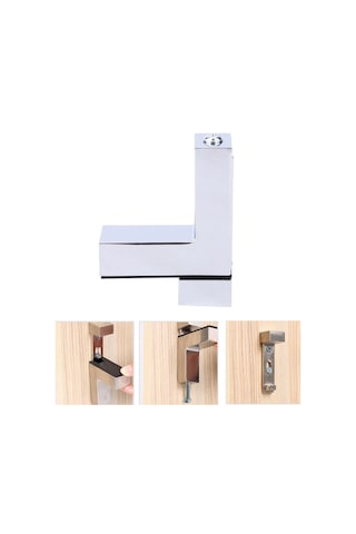 Ximistore9 Zink Alaşımlı Ayarlanabilir F Tipi Cam Rafı - Kalınlaşmış, Parlak Yuzeyli, Ev Ve Banyo Donanımı