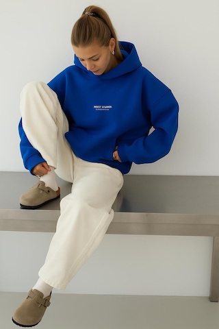 Dm Dolce More 3 İplik Penye Peteet Studıos Baskılı Unisex Kapüşonlu Sweat Saks Mavisi
