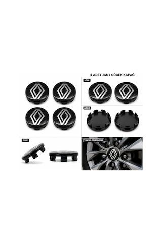 Renault Megane 4 / Clio 4 / Jant Göbeği Göbek Kapağı 4 Adet Jant Orta Kapak