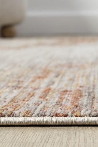 Seyran Peru 10206 Terra Antialerjik Polyester Makine Halısı Dokuma Tabanlı, Düz Saçak, Leke Tutmaz Terra