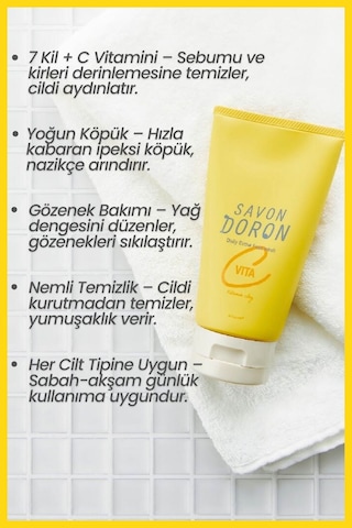 Cosmetex Roland Savon Doron  C Vitaminli Yüz Yıkama Jeli 120 ML