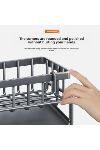 Lemestar Sıvı Toplayan Su Depolama Rafı: Ev Mutfak İçin Ayarlanabilir Sünger, Çelik Top, Mop Saklama Altyapısı Siyah - Taze Sebze Yıkama Fonksiyonu Diğer