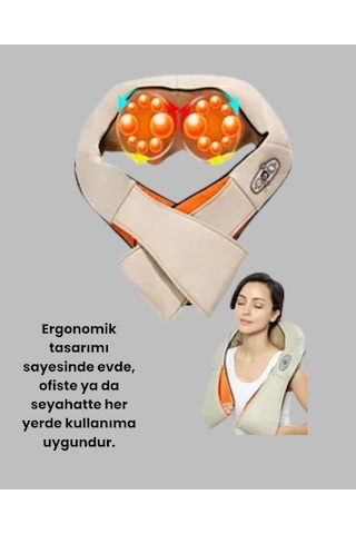 Ovmalı Isıtmalı Masaj Aleti Boyun Omuz Bel Ve Ayak İçin Rahatlatıcı Etki
