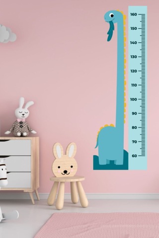 Çocuk Odası  Dinazor Temalı Boy Ölçme Duvar Sticker