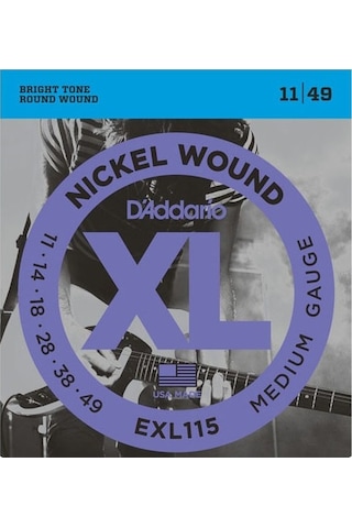 Daddario EXL115 Elektro Gitar Teli (11-49) Daddario EXL115 Elektro Gitar Teli (11-49)
