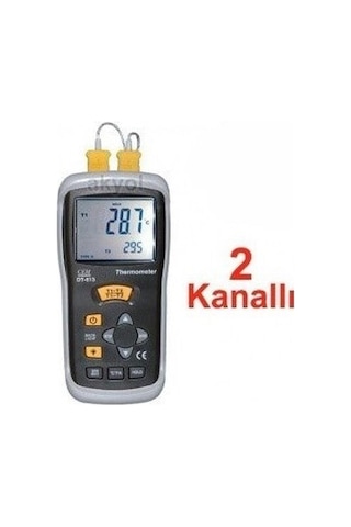 Cem Dt613 K Tipi Prob Bağlanabilen 2 Kanallı Termometre -200 C ... +1372 C