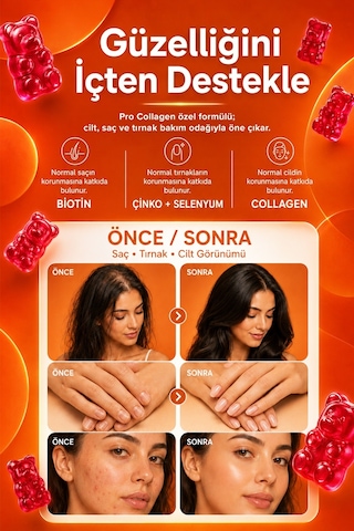 Life Cell Pro Collagen Skin Bloom Takviye Edici Gıda 60 Çignenebilir Jel