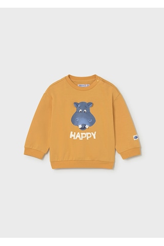 Erkek Bebek Desenli Sweatshirt 1402 Sarı