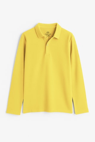 Tommylife Sarı Polo Yaka Basic Uzun Kollu Erkek Çocuk T-shirt - 11170 SARI