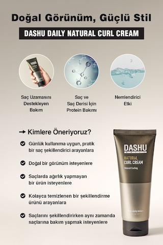 Dashu Daily Natural Curl Dalgaları Belirginleştiren Saç Şekillendirici Krem 150 ML