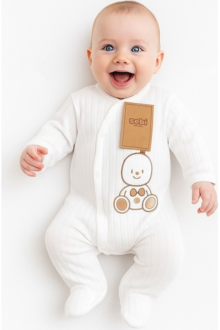 Sebi Bebe Tavşanlı Kruvaze Tulum 1145 Ekru