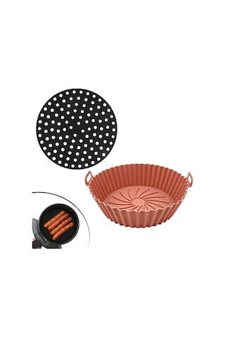 BUFFER® Siyah Silikon 23 cm ve Vizon 20 cm Airfryer Pişirme Matı