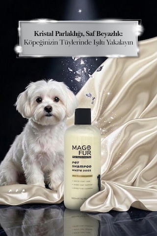 Mago Fur Beyaz Tüylü Köpek Şampuanı-500 Ml