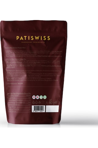 Patiswiss Glazed Ruby Çikolatalı Portakal Dilimi 80 G