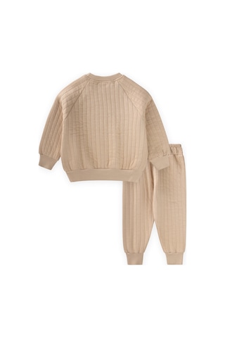 Cigit Kapitone Sweatshirt Takım 1-7 Yaş Bej Bej