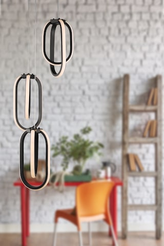 Begüsa Göktuğ 3 Renk Ledli 3 Lü Avize Siyah