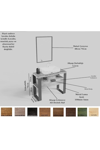 Ntconcept Mina Doğal Ahşap 3 Lü Set Hilton Açık Ceviz