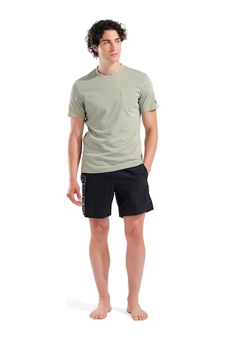 Arena Pocket Back Print Erkek Yeşil Günlük Stil T-shirt 011163660