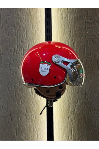 Aegis Retro Açik Kask Kirmizi - L Motosiklet Kaskı Kırmızı