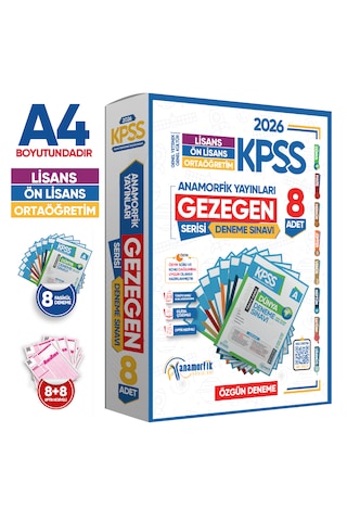 2026 Kpss Anamorfik Lisans Önlisans Ortaöğretim Gy-gk Gezegen Serisi 8li Deneme Tg Dijital Çözümlü