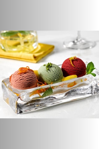 Nude 25368 Ice Cube Dondurma Servis Tabağı Kristal, 18 Cm