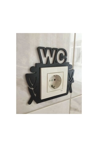 Wc Priz Süsü Plastik Siyah