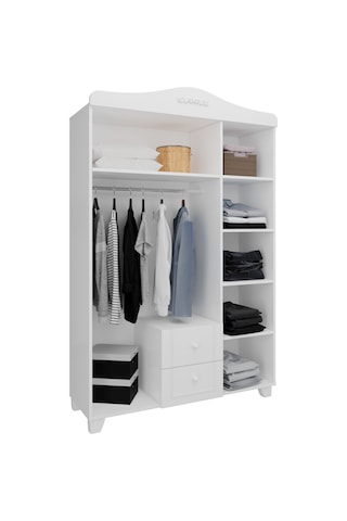 Tokyo 3 Kapaklı Dolap 2 Çekmeceli Dolap