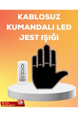 Kompakt Tasarımlı Led Jest Işığı - Selam Ve Teşekkür Modları Çok Renkli