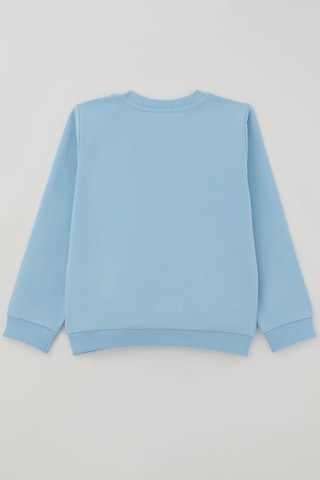 Breeze Kız Çocuk Sweatshirt Dostluk Temalı Sevimli Hayvancıklar Baskılı 1.5-5 Yaş , Açık Mavi