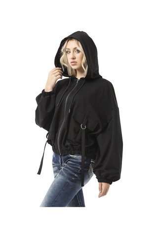 Cipo & Baxx Wl368 Hoodıe Sweatjacket Black