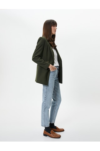 Koton Yüksek Bel Kot Pantolon Dar Düz Paça Esnek - Eve Slim Jean Açık İndigo 4wal40312md 4WAL40312MDLGT Açık İndigo