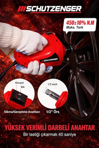3 Lü Araç Seti 5 Ton Kriko Kompresörlü Ve Somun Sökme Sıkma 2 Anahtarlı 12volt German Çantalı Kırmızı Yt5011