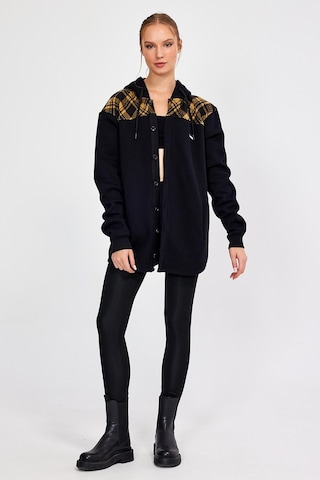 Alexander Gardi Alexandergardı Kapüşonlu Düğmeli Oversize Oduncu Sweatshirt E22-61500 001