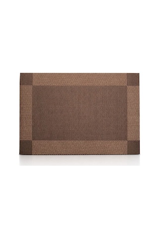 Kahverengi Pvc Amerikan Servis 30x45 Cm - Çerçeveli Leke Tutmaz Supla Matı