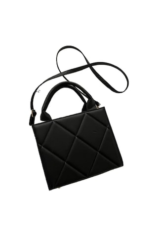 Didadodo Şık, Elmas Detaylı Tote Çanta-siyah, Gümüş Renk Siyah
