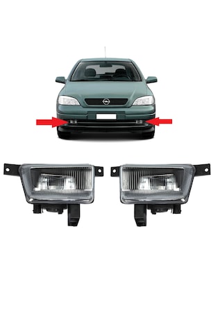 Opel Astra G Hb 1998-2004 Uyumlu Sağ + Sol Sis Far Takımı 2 Adet Ampullu 6710010 6710012
