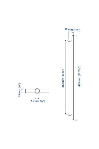 Ikea Kallrör 2'li Mobilya Kulpu 405 Mm Krom