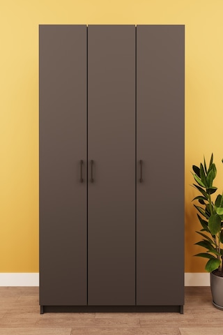 Asra Trend Vestiyer & Portmanto V-07 %100 MDF 3 Kapaklı Ayakkabılık Dolabı Koyu Gri