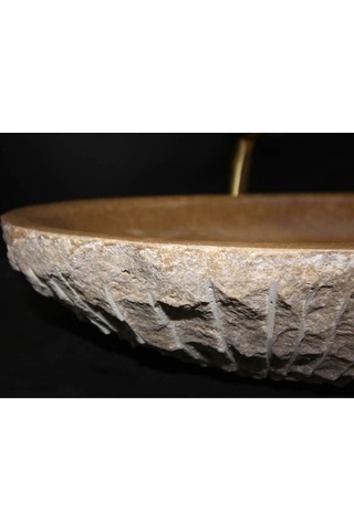 Noche Traverten Tasarım Patlatma Lavabo