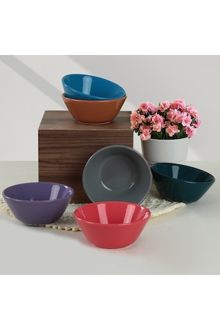 Keramika Mixed Hitit Çorba Kasesi 14 Cm 6 Adet - 406/620
