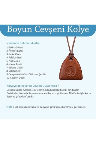 Boyun Cevşeni - Taba Renk Altın