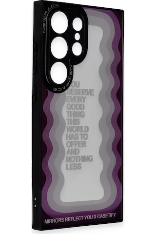 Newface Samsung Uyumlu, Galaxy S24 Ultra Kılıf Mirror Desenli Kapak - Mirror - 5 - Özel Seri 8683140688363 Beyaz