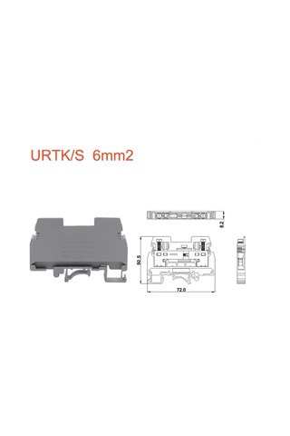 1pcs Ur/s Ur6s Akım Test Terminali Blokları Din Ray Konnektörü Vida Tipi Tel Elektrik Terminal Blokları Urs Uk-6s 57a -